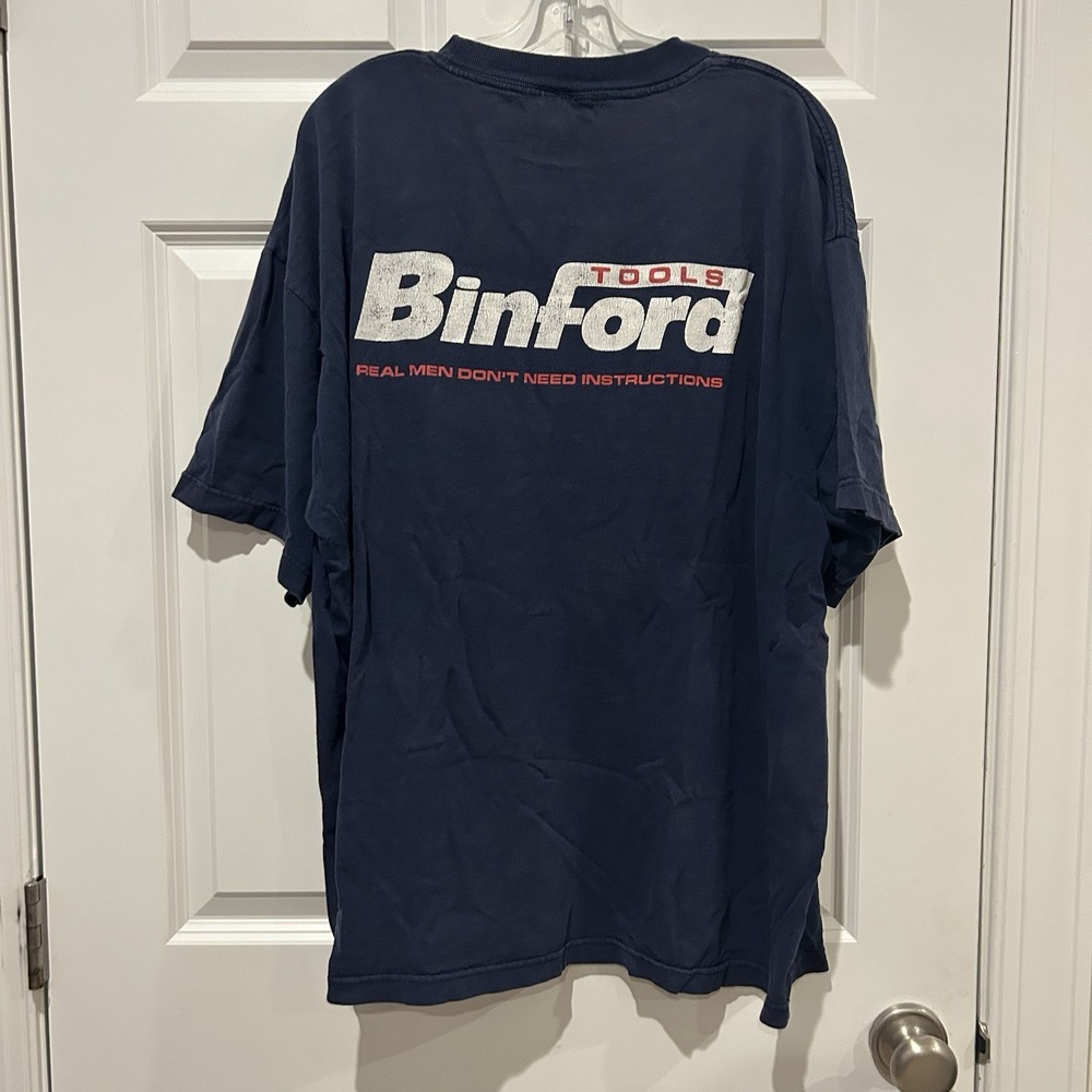 Vtg 90s Disney Store Binford Tools T Shirt Mens XXL Blue Home Improvement TV USA